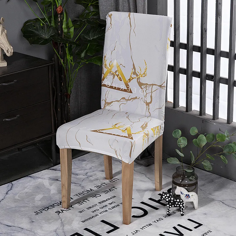 Color 10 Printed Chair Cover Elastic Stretch Dining Chair Covers for Kitchen Banquet Home Decoration Protectors 1PC - Цвет: Color 10