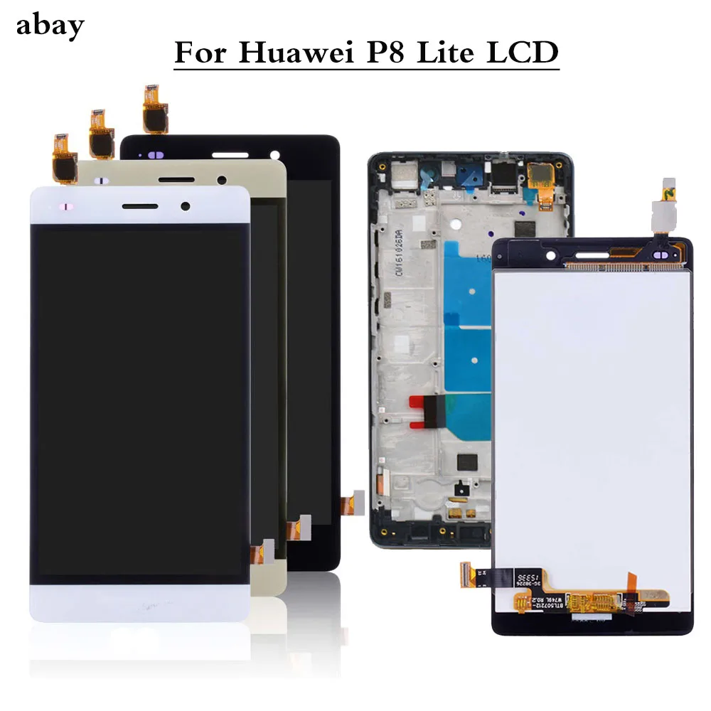 5 0 &quotЖК-дисплей для huawei P8 Lite сенсорный экран дигитайзер Рамка Замена дисплей ALE-L21
