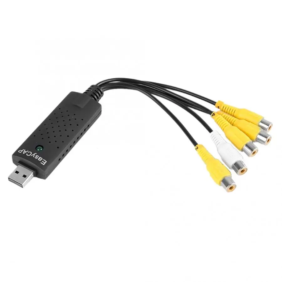 ТВ-тюнер USB карты USB для захвата карты AV камеры наблюдения 1 канал аудио 4 видео конвертер адаптер