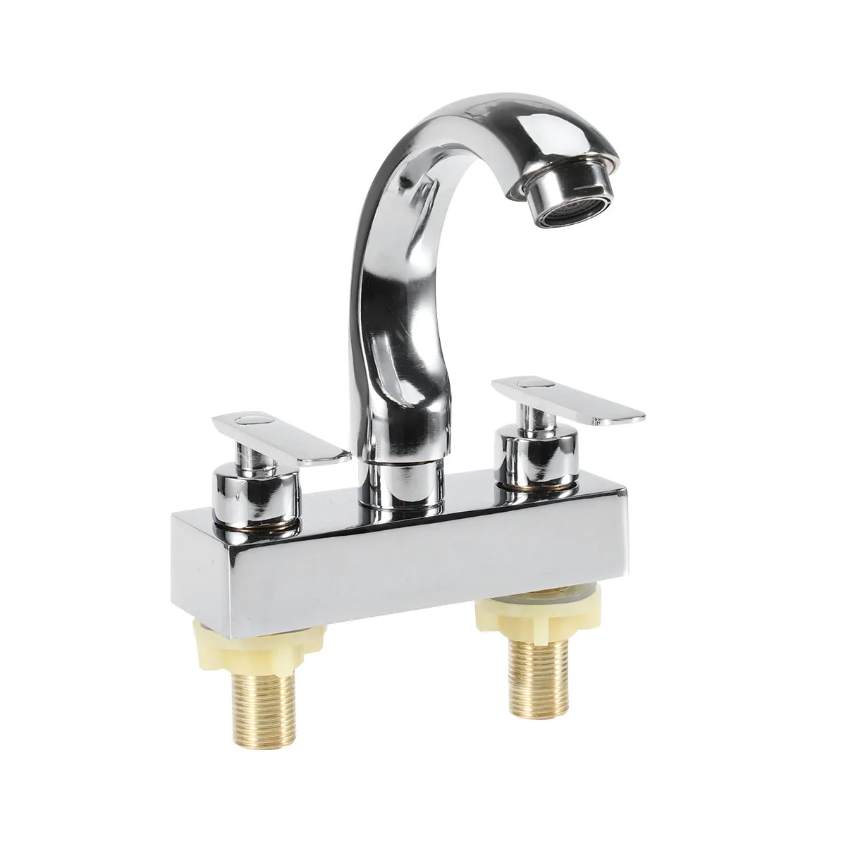 

1pc Simple Washbasin Faucet Water Tap Hot And Cold Water Faucet Zinc Alloy Faucet for Washroom Kitchen