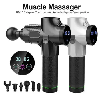 

30 Gears Muscle Massager Electric LCD digital display Muscle Massage Guns Body Relaxing Relief Massage Machine 6 Heads 3200r/min