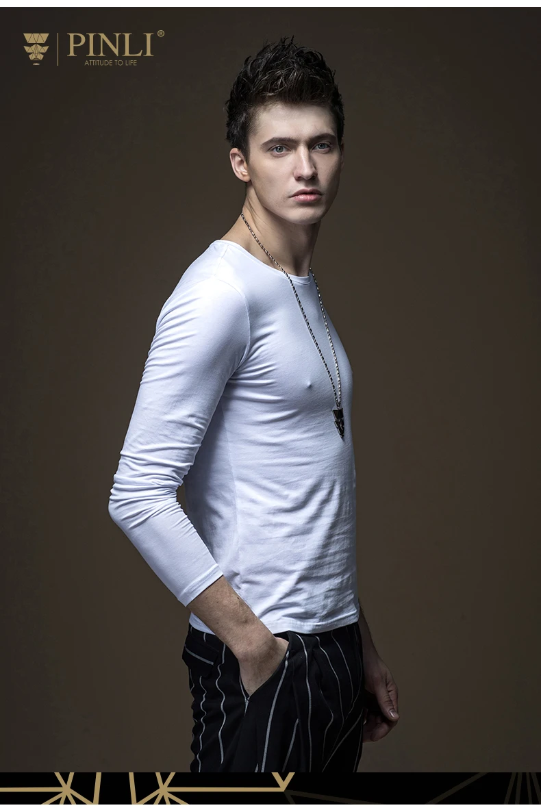 Palace New Men's Cultivate Morality Round Collar Pure Color Long Sleeve T-shirt Render Unlined Upper Garment B193111476
