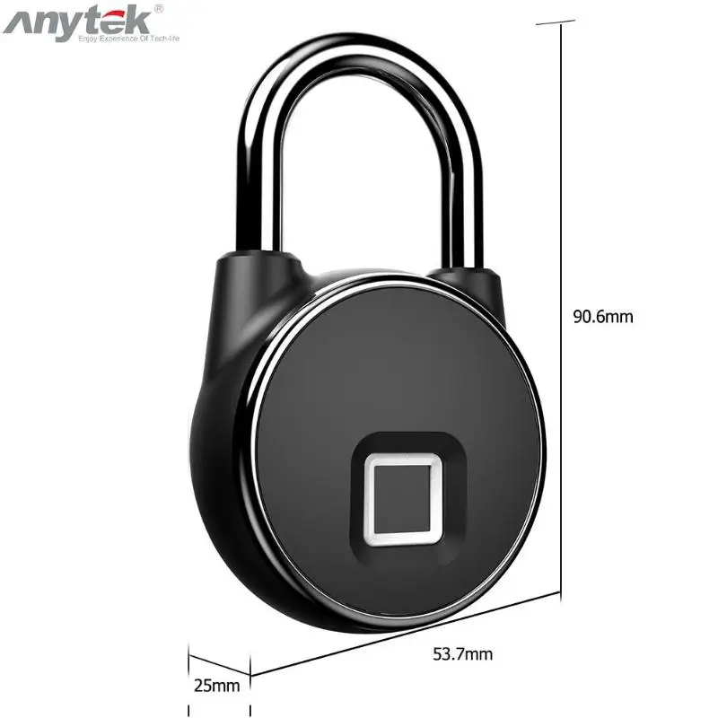 Anytek P22 Умный Замок без ключа отпечатков пальцев IP66 Противоугонный замок безопасности
