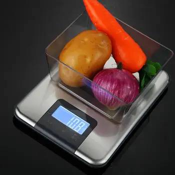 

5kg 15kg/1g Stainless Steel Precision Digital Electronic Kitchen Food Scale Measuring Tool Slim LCD Electronic Weighing Tool