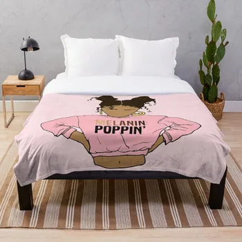 

2BUNZ MELANIN POPPIN ABA Blanket Wool Flannel Plush Blanket Bedspread For office Sherpa Blanket Couch Quilt Cover Travel