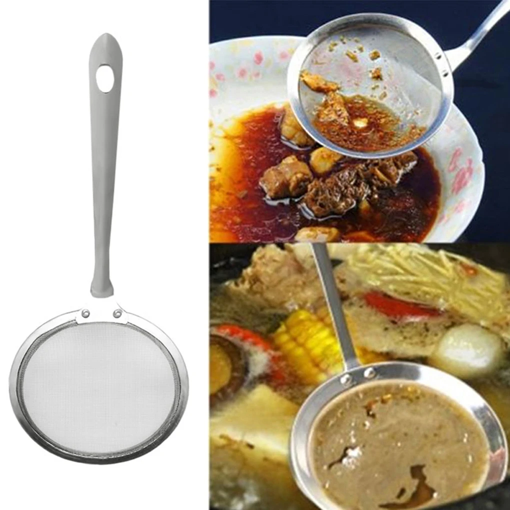 Super Thick Japanese Hot Pot Filter Soup Skimmer Spoon Mesh Percolator Strainer Fat Oil Skim Grease Foam