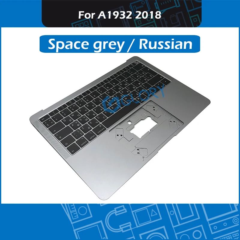 Серый для Macbook Air retina 1" A1932 Topcase Упор для рук+ RU русская клавиатура+ Подсветка Замена поздней