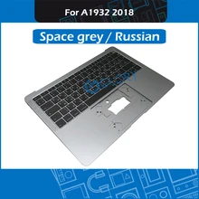 Серый для Macbook Air retina 1" A1932 Topcase Упор для рук+ RU русская клавиатура+ Подсветка Замена поздней