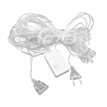 

EU Plug LED Net Lighting Fairy Strings Low Power Consumption Wedding Valentine Party Outdoor Plug And Play Flashing Lamps