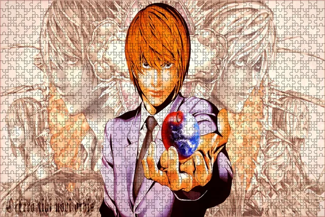 500 Piece Japanese Anime Death Note Puzzles Wooden Yagami Light Puzzles For Adults Children Educational Toys Gifts 7