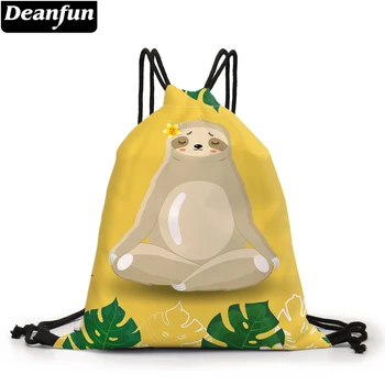 

Deanfun Yellow Drawstring Bag Cute Yoga Sloth Printed Sports Bag Women Casual Beach Bags 60387