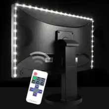 1/2/3/4/5M USB светодиодный светильник лента с диммером пульт дистанционного управления Подсветка ТВ Background светильник ing Спальня Кухня лампа