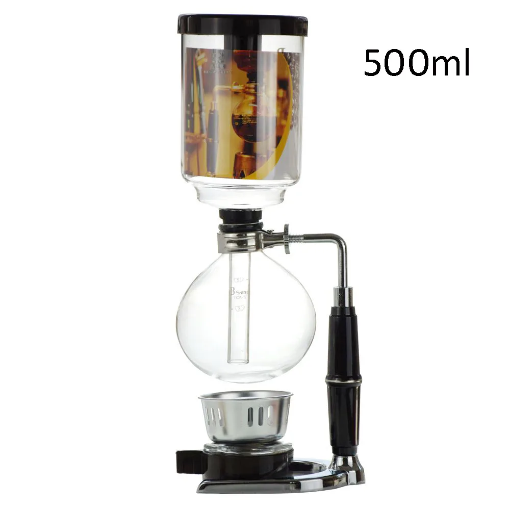 500ML Syphon Эко кофе TCA кофе сифон галогенный луч нагреватель электро-оптическая галогенная лампа Подогрев ручная кофемашина - Цвет: 500ML Syphon