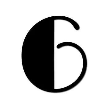 

Floating HOUSE NUMBER Broadway 6 Acrylic Large Cool Stylish Modern Gloss Black 3 SIZES