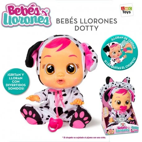 Humanista Canoa receta Baby Lloron Dotty (dalmata) - Dolls - AliExpress