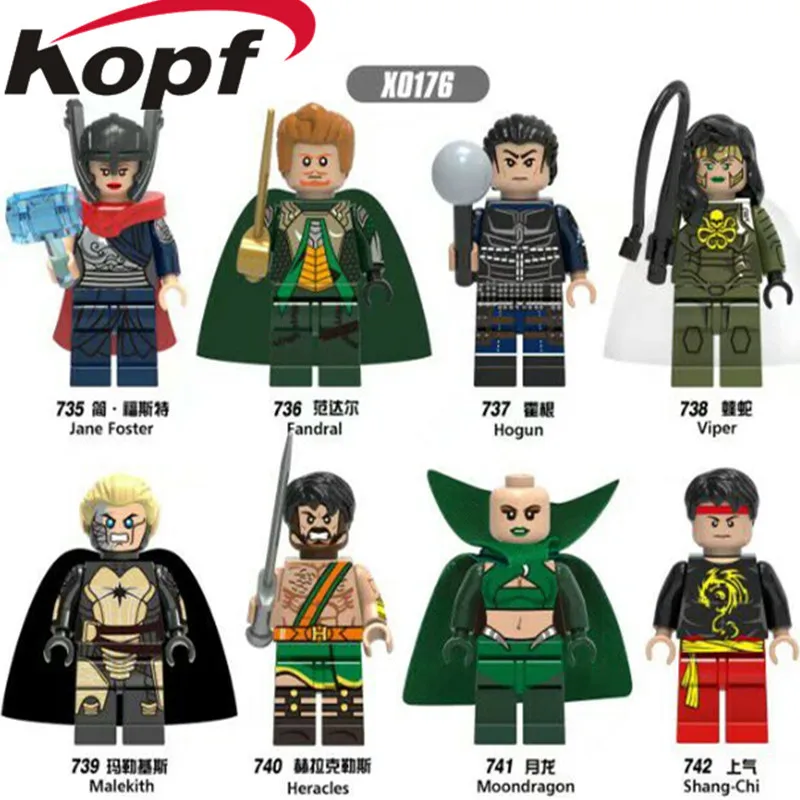 Супер Герои Джейн Фостер Тор Шан-Чи Fandral Hogun малекит строительные блоки кирпичи