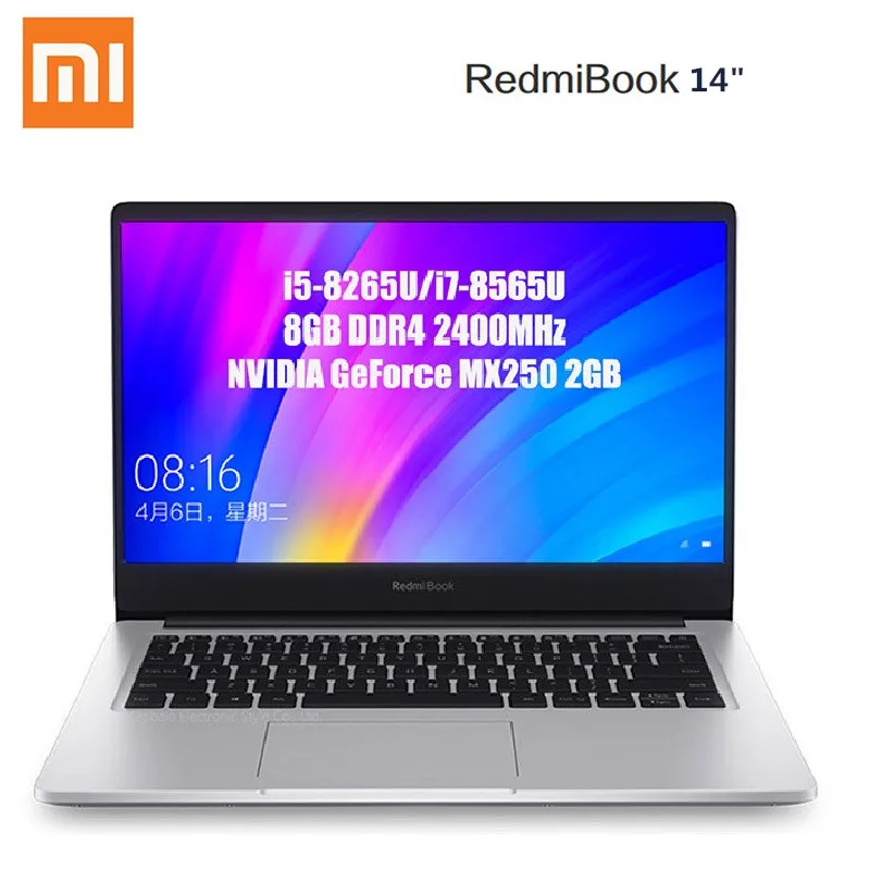 

Xiaomi RedmiBook Laptop 14'' Intel Core i7-8565U NVIDIA GeForce MX250 Quad Core 8GB RAM 512GB SSD Notebook 1920 x 1080 (FHD)