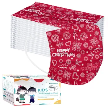 

In Stock Kids Disposable Masks mascarillas Dust-Proof Face Mask Children's Mask With Elastic Earloop breathable Scarf Face Mask