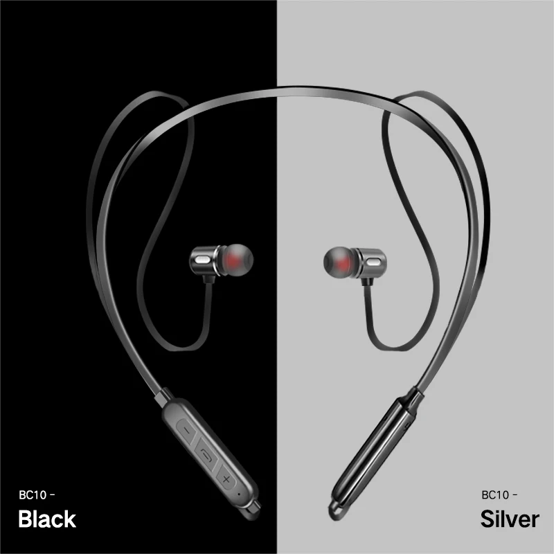 FBYEG Wireless Earphone Bluetooth Magnetic Neckband Headset Stereo Headphones Waterproof Sport Earbud with Noise Cancelling Mic