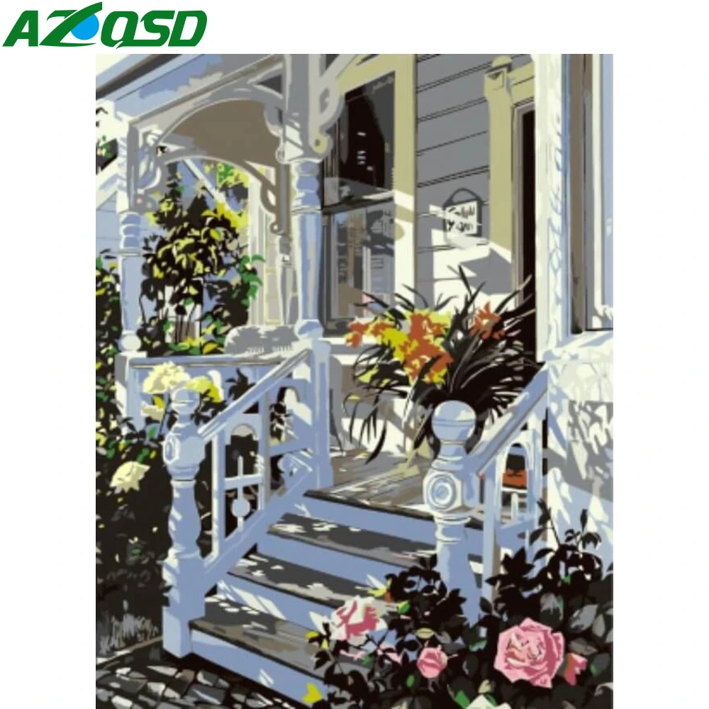 Картина AZQSD по номерам холст наборы ландшафт DIY украшение для дома нерамка