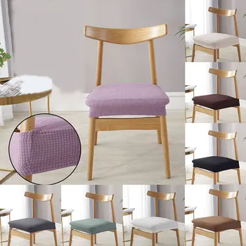 

Chair Covers Antimacassar Home Supplies Fashion Chair Cushion Cover Seat Kitchen Stretch Dining Removable Elastic Seat Case