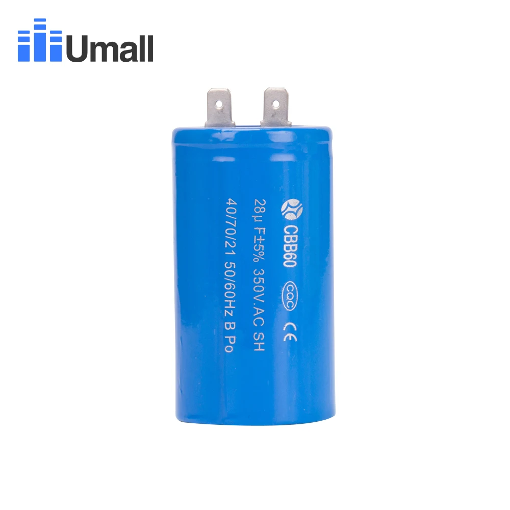 

CBB60 350V 28uf Running motor start capacito with two 2 pins lg ac capacitor price