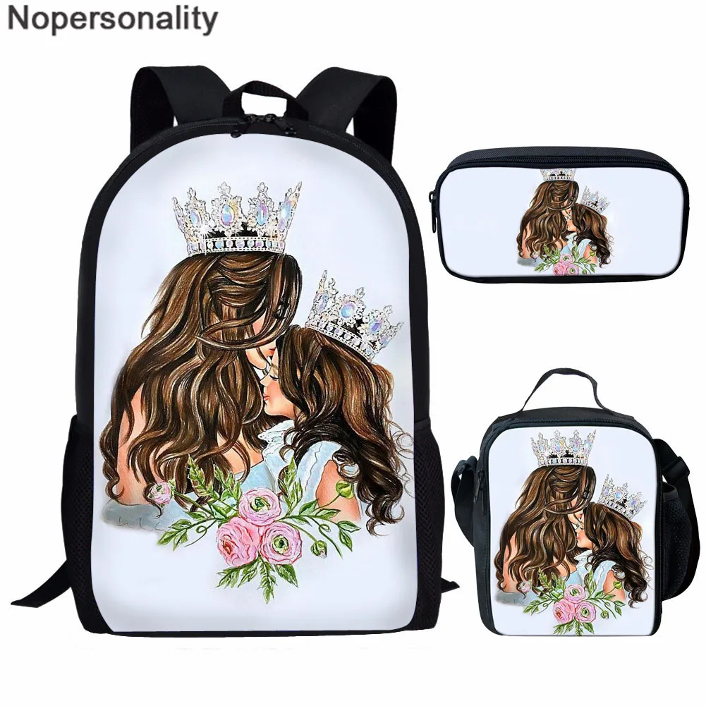 LH1138CGK Nopersonality основной Детский рюкзак для девочек Kawaii мультфильм супер мама печати 3 шт./компл. школьные сумки детские рюкзаки рюкзак - Цвет: LH1138CGK