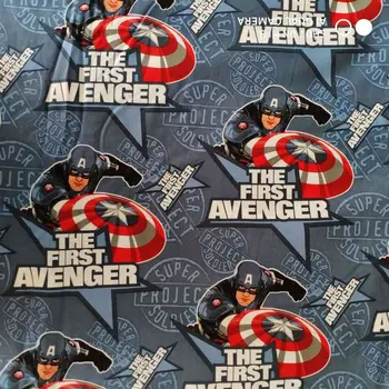 

110*50cm Cartoon Super hero cotton Fabric Kid boy shirt hat skirt Diy Handmade Craft Bedding Home Cloth Purse Quilt