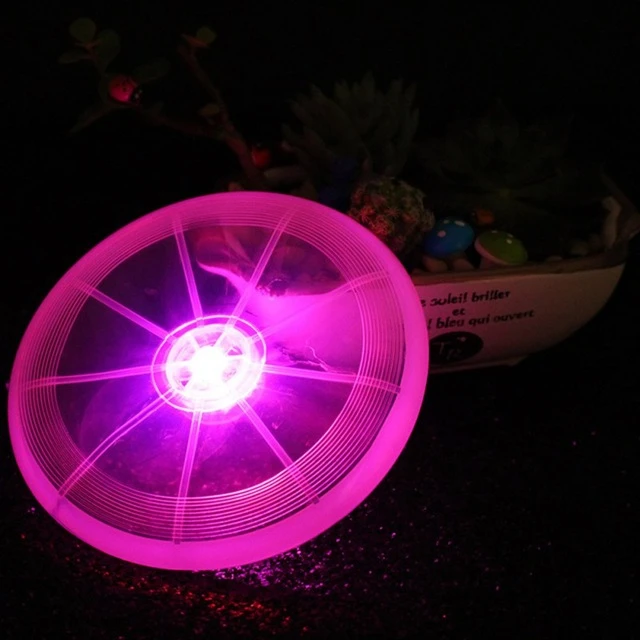 Игрушки для собак Светодиодный светильник летающий диск тренировочная игрушка для собак светится в темноте диск устойчив к укусам аксессуары для спортивных игр для собак - Цвет: Красный