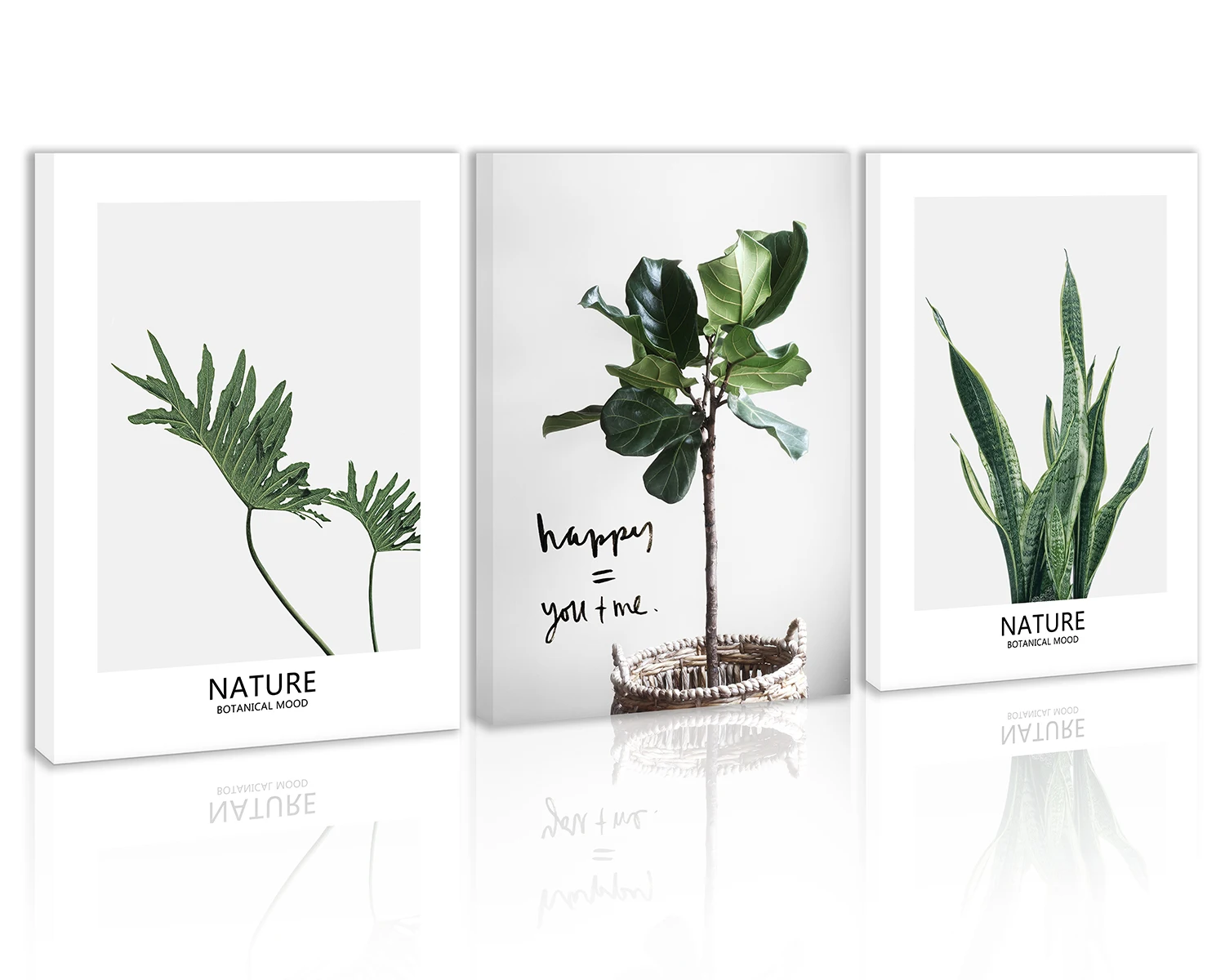 

Green Plant Leaves Wall Art Decor Nature Botanical Mood Canvas Painting Kitchen Prints Pictures for Home Living Dining Room