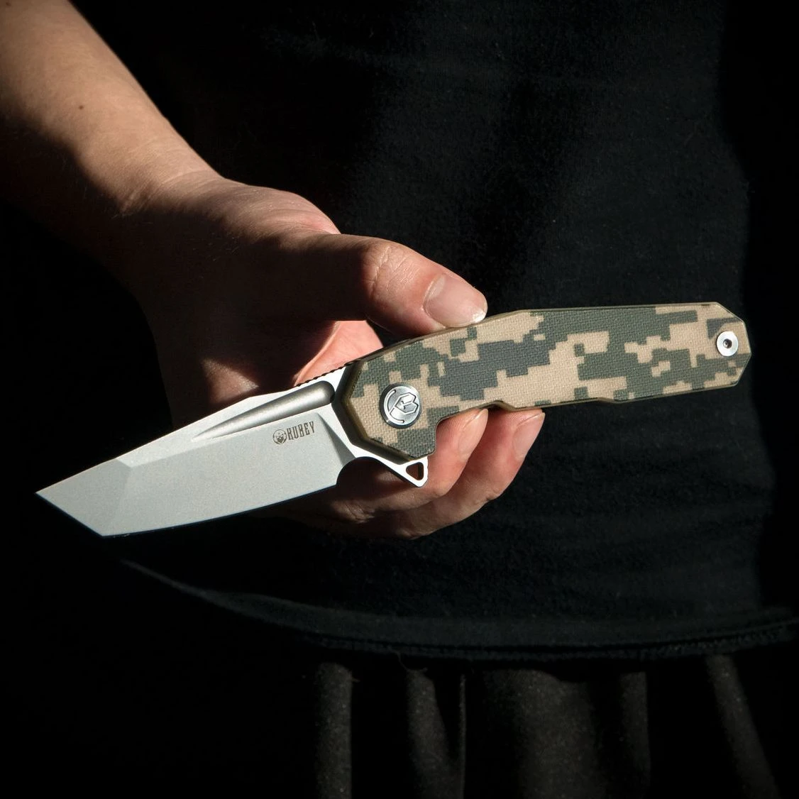Kubey Carve Kb237 Tactical S30v Folding Knife Camo G10 Handle With Deep Carry Clip For Outdoor