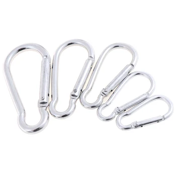 

5Pcs Carabiner For Key Spring Snap Quick Link Lock Ring Carabiner Climbing Snap Hook EDC Tools Survival Outdoor Camping Tools