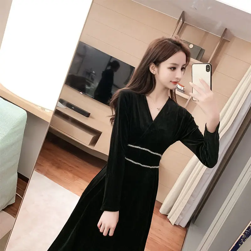 Pleuche платье длинный осень-зима вельветовое платья для женщин в африканском стиле