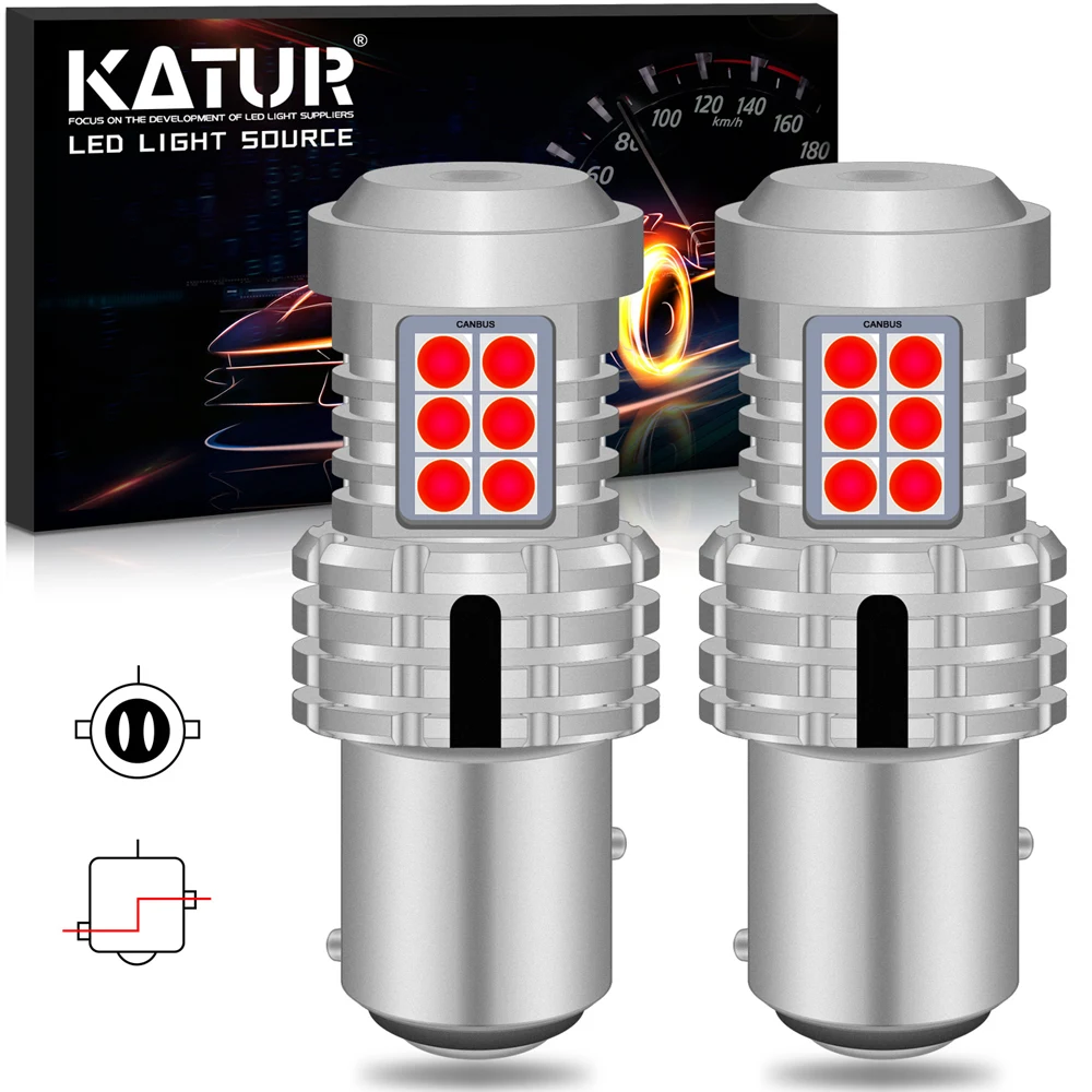 Светодиодная лампа Katur 2 шт. Canbus автомобильные стоп-сигналы 1157 Bay15d P21/5 Вт SMD