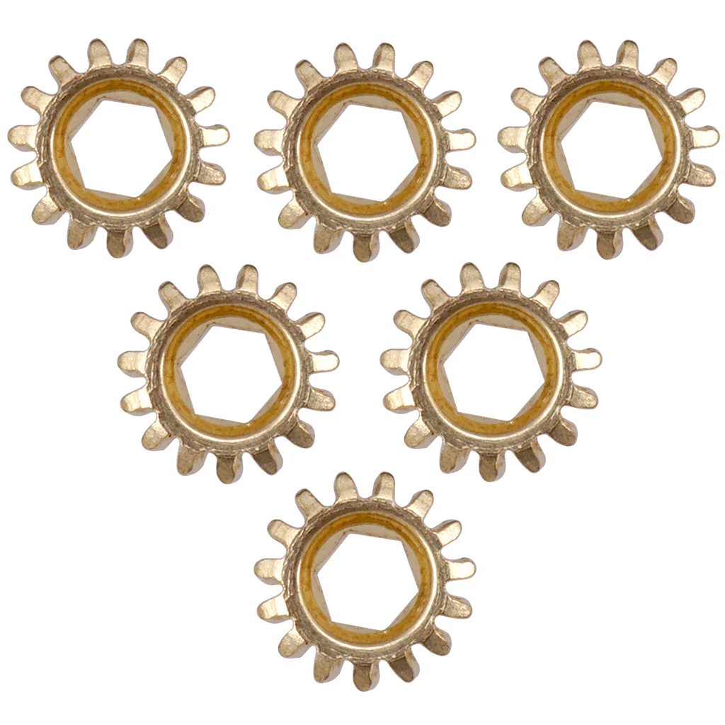 6x Iron Guitar Tuners Tuning Pegs Key Machine Head Hex Hole Gears Ratio 1:15