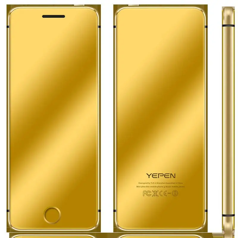 Золотой ULCOOL V66 Plus телефон с супер мини ультратонкой картой роскошный MP3 Bluetooth 1,6" дюймовый пылезащитный ударопрочный телефон - Цвет: Золотой