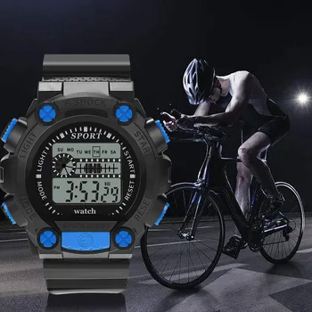 

Led Sports Fashion Electronic Watch Luxury Men Analog Digital Military Sport LED Waterproof Wrist Watch часы для занятий спортом