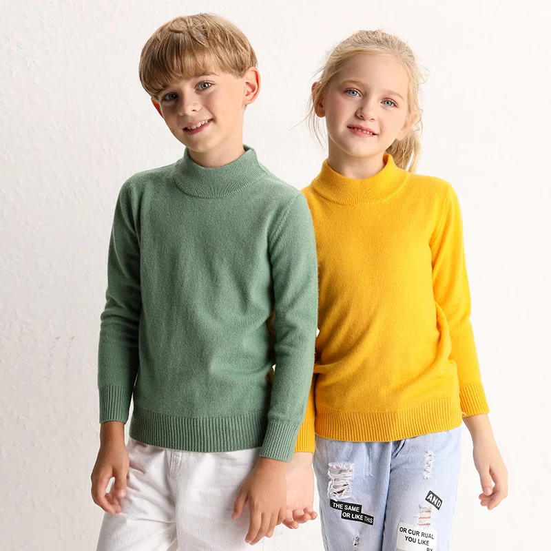 

Autumn And Winter New Style CHILDREN'S Sweater Pullover Half-Turtle-Neck BOY'S Girls Cashmere Sweater Big Boy Long Sleeve Warm S