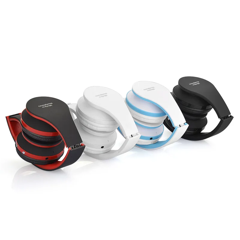 New Bluetooth Wireless Headphones Built in Mic 3 5mm Rechargeable Headsets Wireless Headphone for PC Cell Phones TV