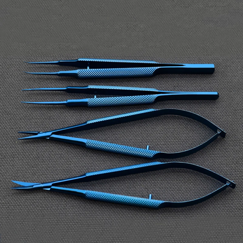 Titanium Microsurgical Instruments Kit Scissors Needle Holder Forceps 14cm