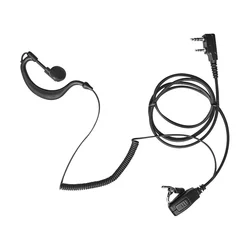 Walkie Talkies Earphone G Shape EarHook Headset  Earpiece with Mic for Kenwood/Baofeng Two Way Radio