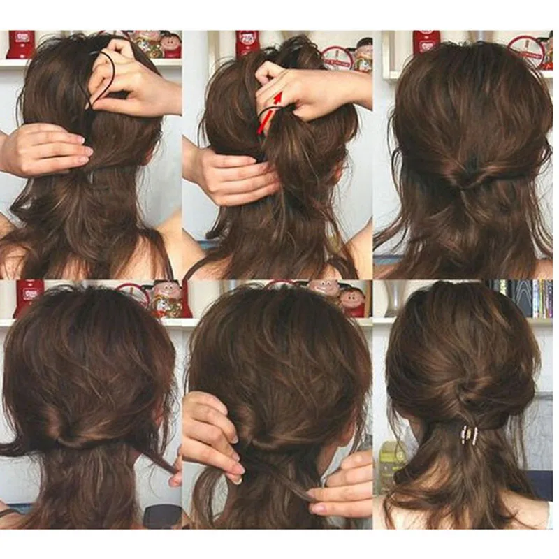 4pcs/set Magic Hair Styling Accessories Set Braiders Hair Pin Bun Roller Maker Braiding Twist Curler Styling Tool
