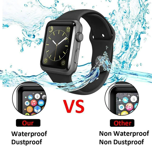 waterproof screen protector for apple watch 7 6 SE 5 4 3 38MM 40MM 44MM 42MM 41MM 45MM Not Tempered glass for Iwatch 4/5/6/SE/7 5