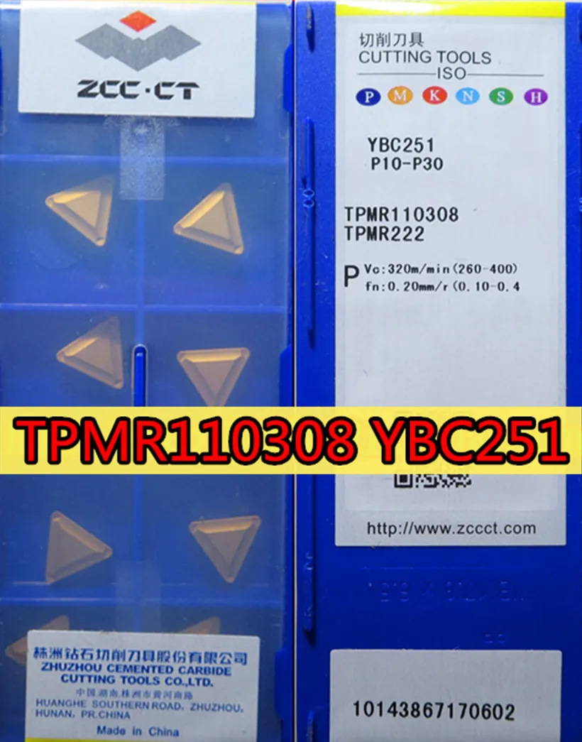 end mill TPMR110304 TPMR110308 TPMR160304 TPMR160308 YBC251 100%  original Zcc.ct Carbide insert Processing: steel lathe soft jaws