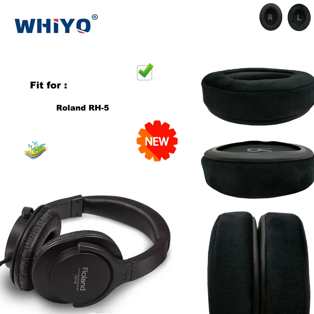 New Upgrade Replacement Ear Pads for Roland RH-5 Headset Parts Leather Cushion Velvet Earmuff Earphone Sleeve Cover replacement ear pads for logitech h390 h600 h609 h760 h 390 headset parts leather cushion velvet earmuff headset sleeve cover