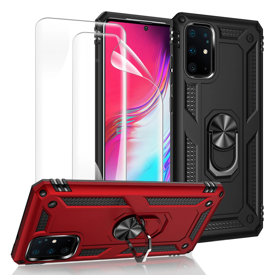 S20 Ultra Plus S20 FE S20FE S21 S 21 Plus Ultra Case Shockproof Armor Ring Stand Cover For Samsung Galaxy S20 Ultra Plus S20 FE 6