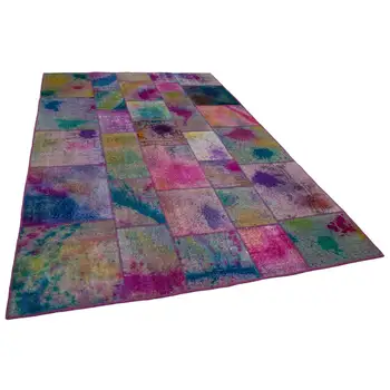 

198x300 Cm Multicolor Handmade Patchwork Rug-6x10 Ft