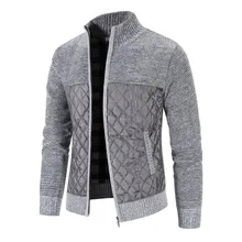 

2021 New Autumn Winter Jacket Men Warm Cashmere Casual Wool Zipper Slim Fit Fleece Jacket Men Coat Dress Knitwear Male