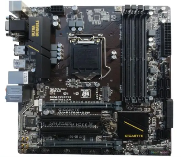 Gigabyte GA-B150M-D3H оригинальная б/у настольная материнская плата DDR4 LGA 1151 B150M-D3H 14NM