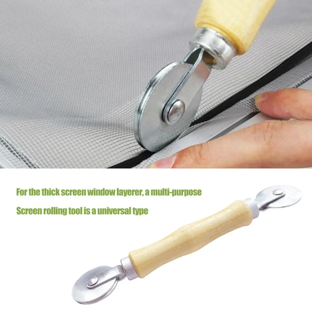 Ручной ролик с деревянной ручкой и стальными колесами|Детали инструментов| |